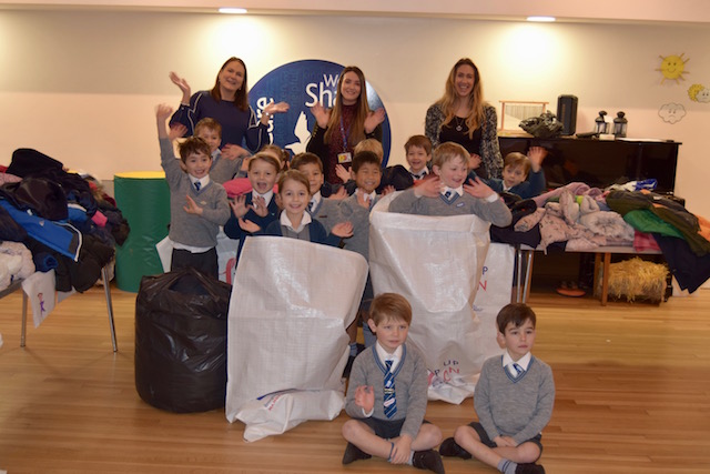 Danes Hill School Children wrapped up Oxshott to help London’s homeless