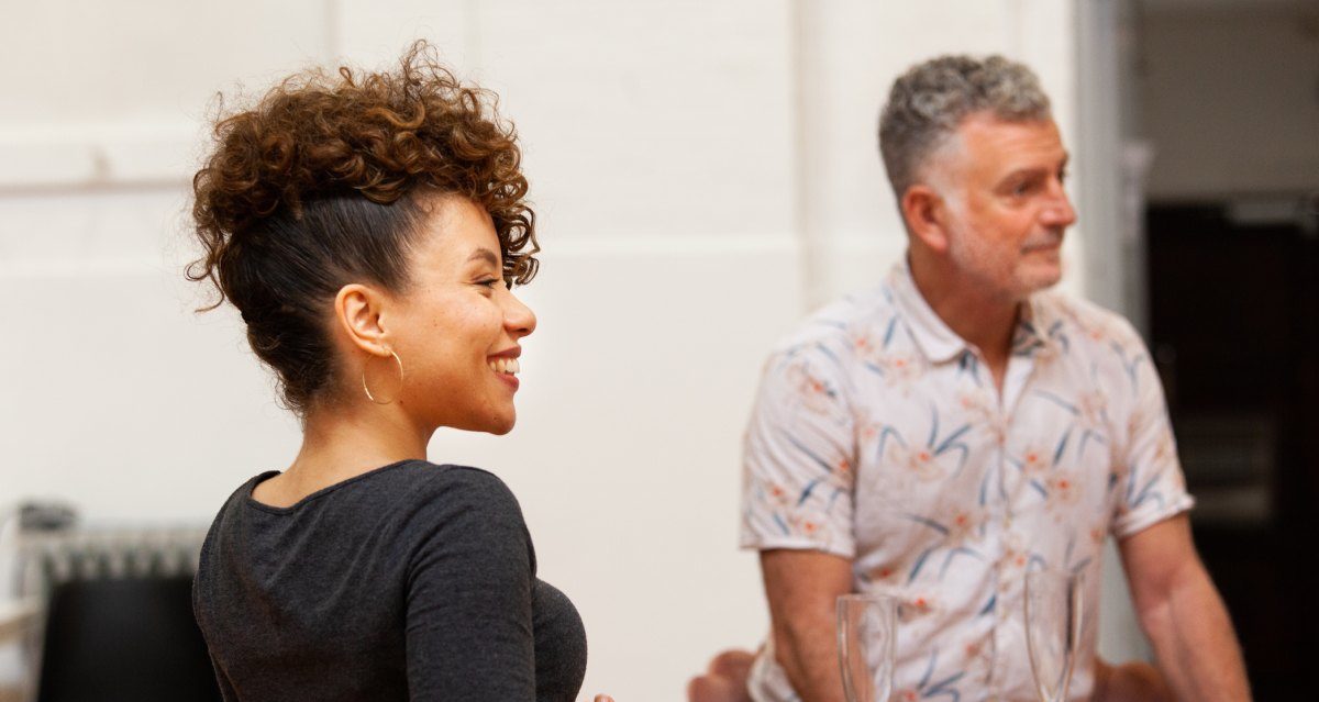 Martin Marquez and Saffron Coomber in world premiere “Leopards” at Rose Theatre