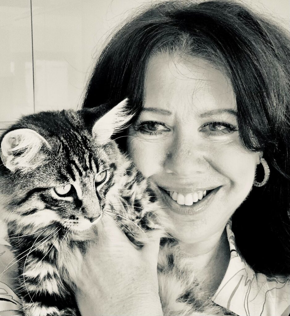 Karen Sugarman MBE with her cat Hugo, who is set to be a therapy cat for the hospice