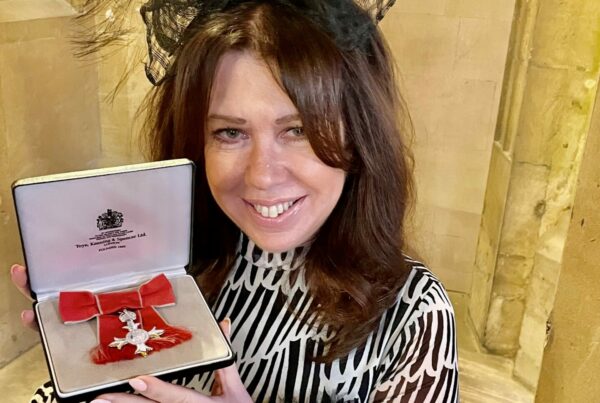 Karen Sugarman with her MBE medal, awarded for her 37-year charitable work, 20 of which with Shooting Star Children’s Hospices