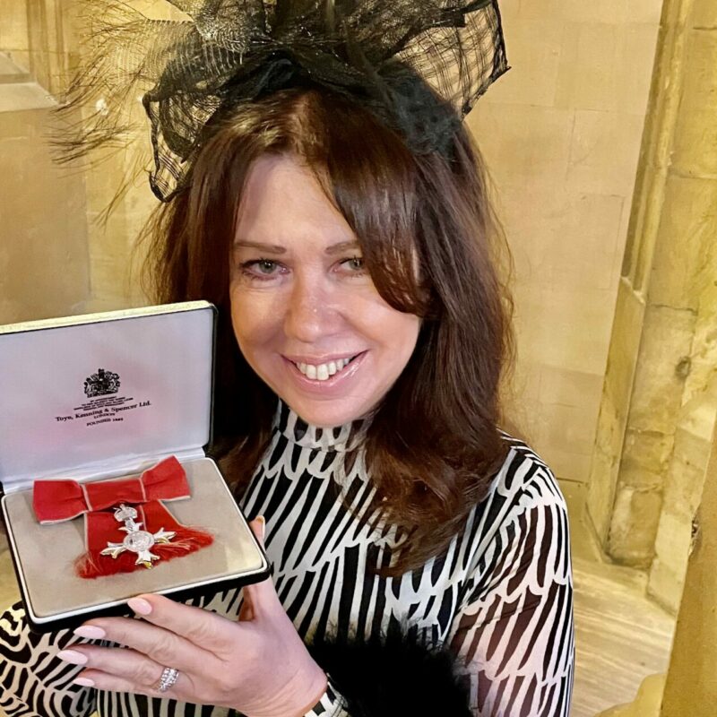 Karen Sugarman with her MBE medal, awarded for her 37-year charitable work, 20 of which with Shooting Star Children’s Hospices