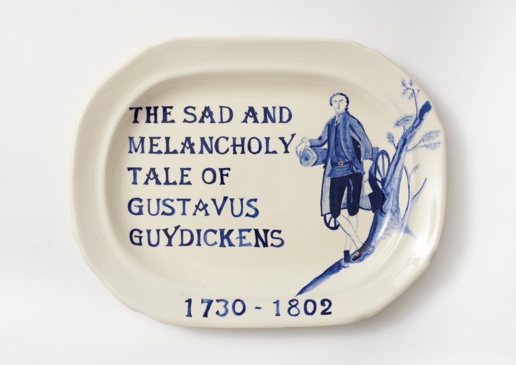 Matt Smith, Untold Lives, THE SAD AND-art- MELANCHOLY TALE OF GUSTAVUS GUYDICKENS 1730-1802, 2023.- Courtesy of Cynthia Corbett Gallery